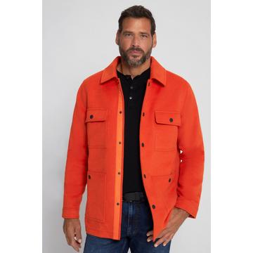 Camicia con effetto lana da indossare sopra altri indumenti con maniche lunghe, vestibilità moderna e colletto ad apertura inglese