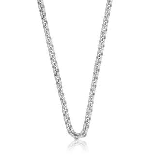 MUAU Schmuck  Collier jaseron or blanc 750,mm, 45cm 