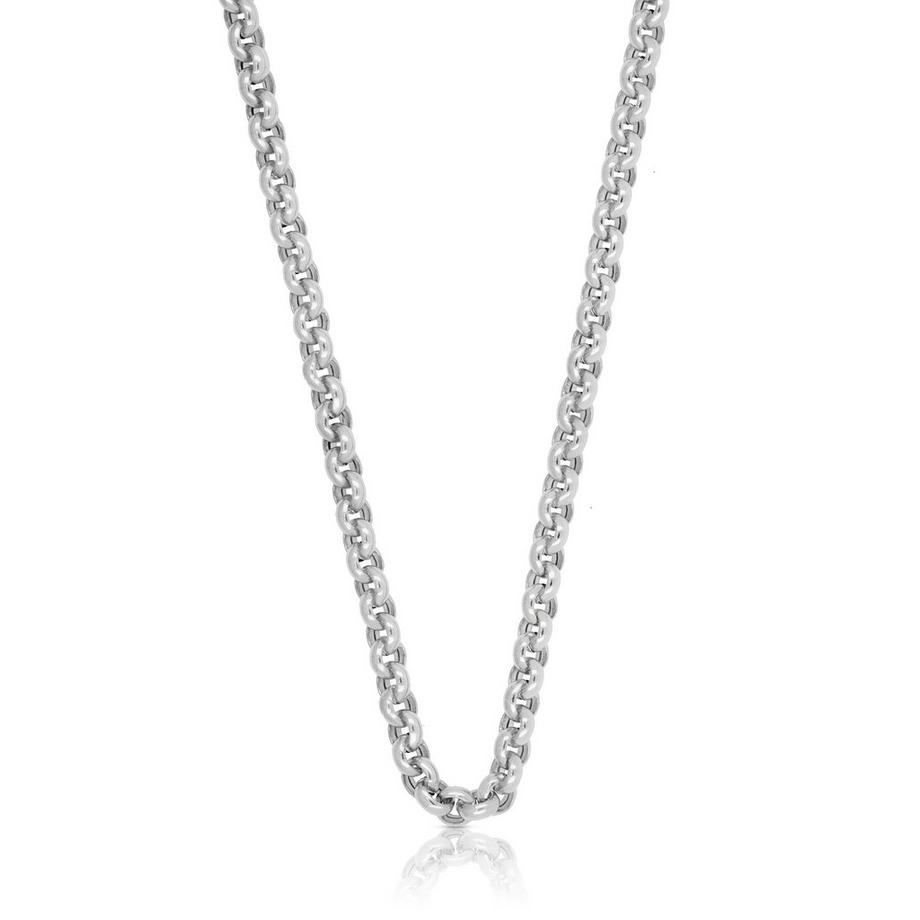 Collier jaseron or blanc 750,mm, 45cm
