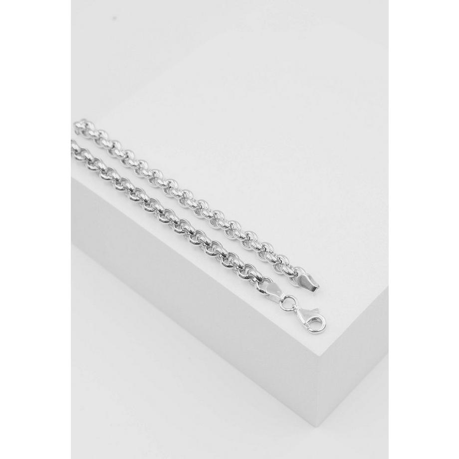 MUAU Schmuck  Collier jaseron or blanc 750,mm, 45cm 