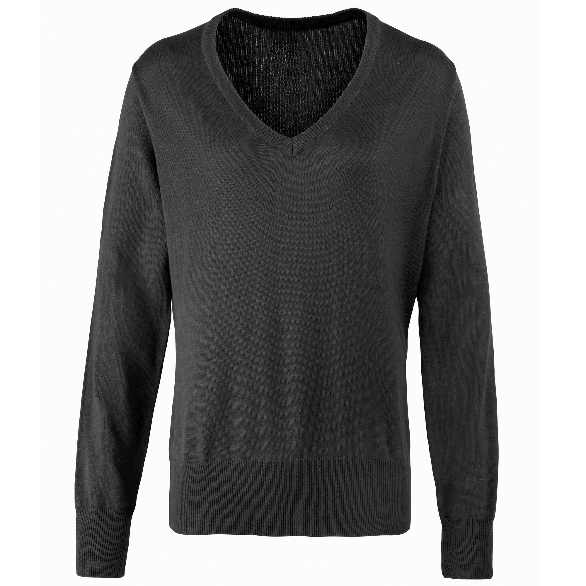 Image of Strickpullover Mit Vausschnitt Damen Charcoal Black 42