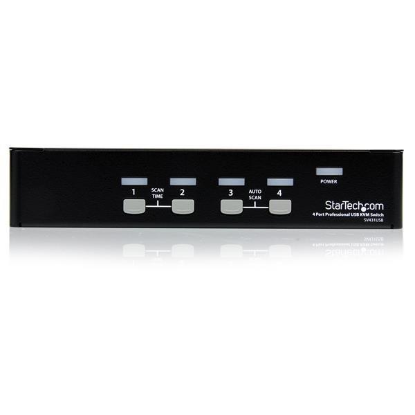 STARTECH  Switch KVM professionale VGA USB a 4 porte con hub 