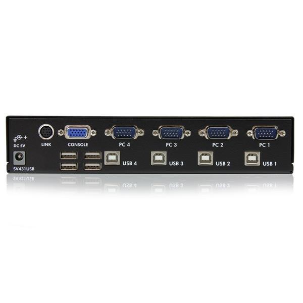 STARTECH  Switch KVM professionale VGA USB a 4 porte con hub 