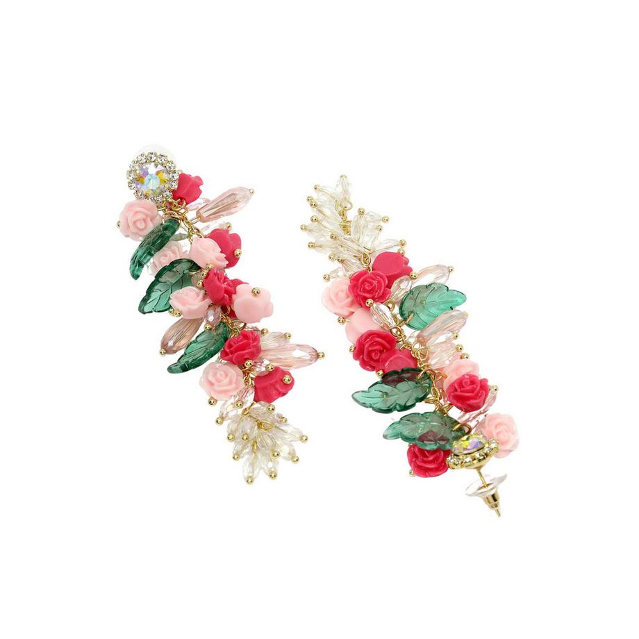AVANT-GARDE PARIS  Collection Diva Boucles d'oreilles lustre florales 