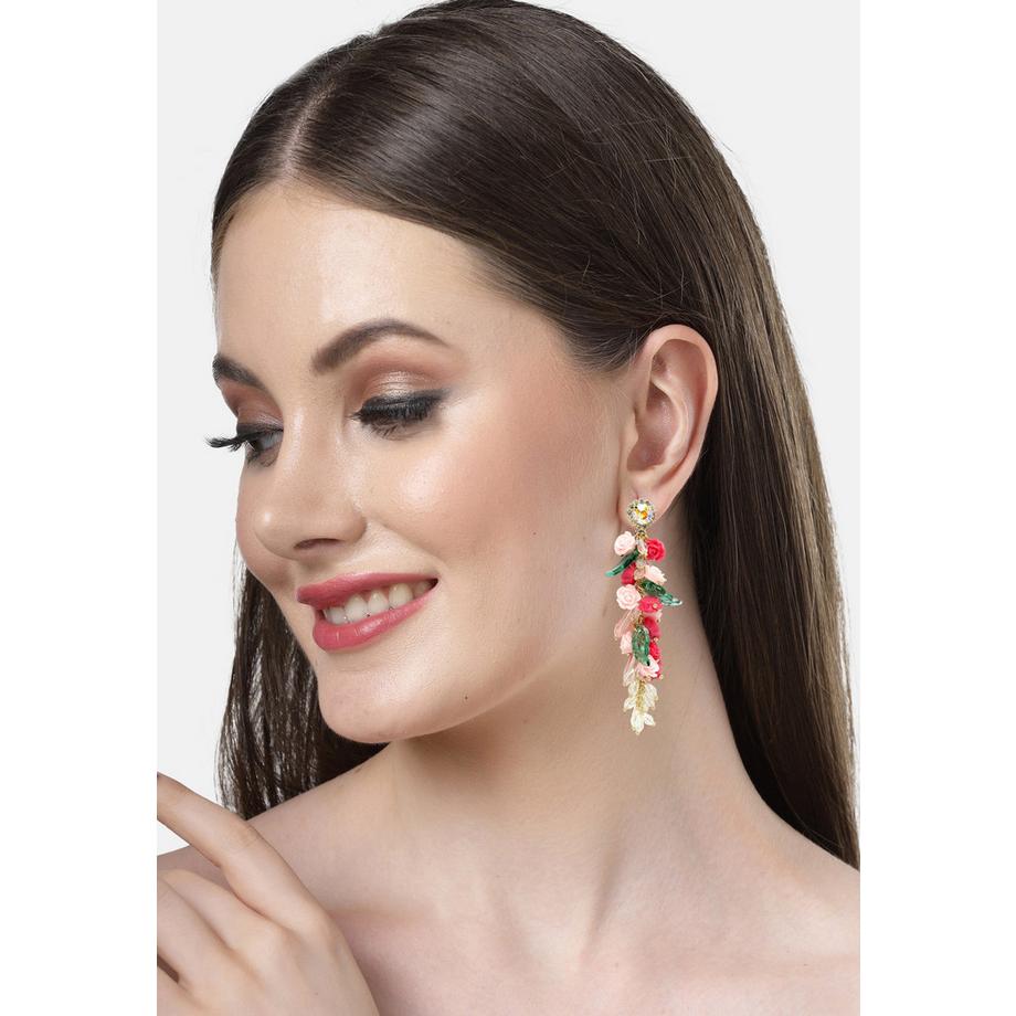 AVANT-GARDE PARIS  Collection Diva Boucles d'oreilles lustre florales 