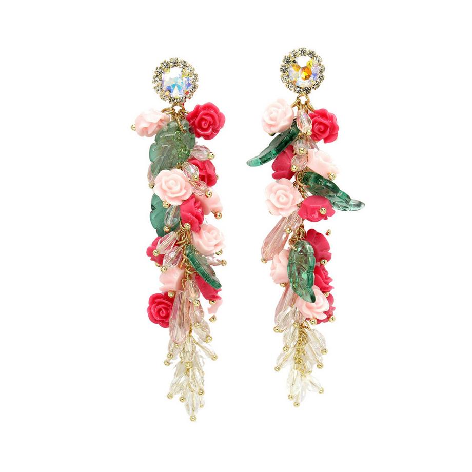 Collection Diva Boucles d'oreilles lustre florales