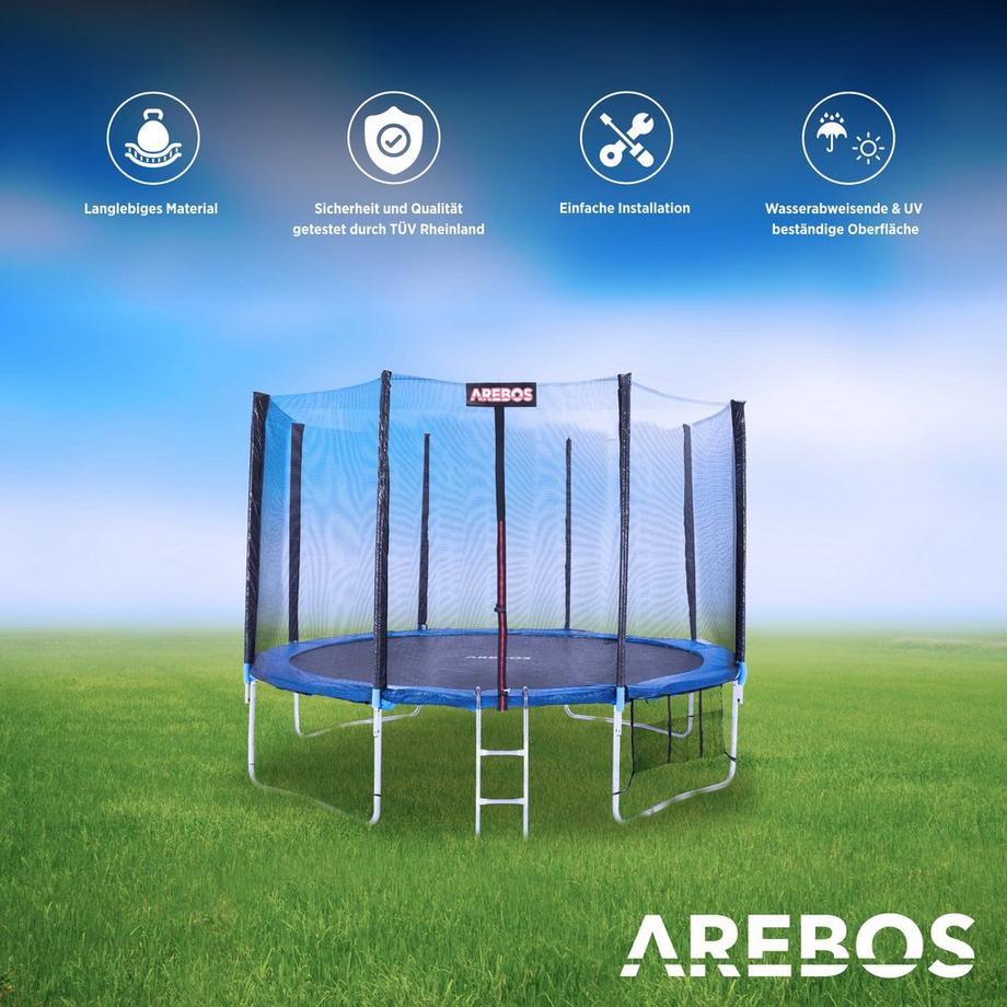 Arebos  Trampoline Filet de sécurité + Couverture de bord Protection de bord Filet Pièces de rechange 