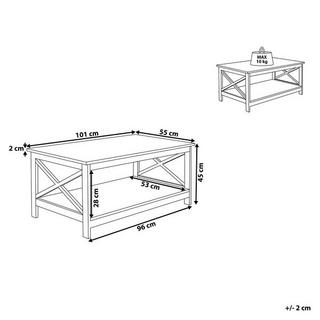 Beliani Couchtisch aus MDF-Platte Rustikal FOSTER  