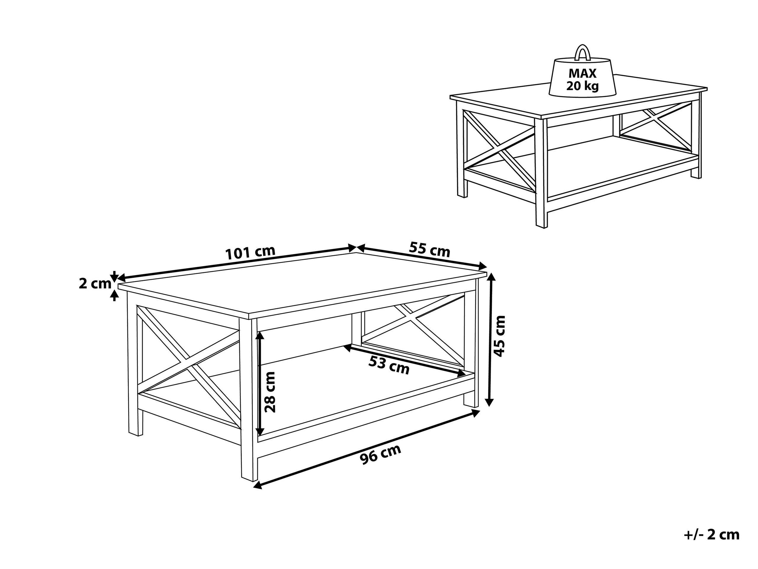 Beliani Table basse en MDF Rustique FOSTER  