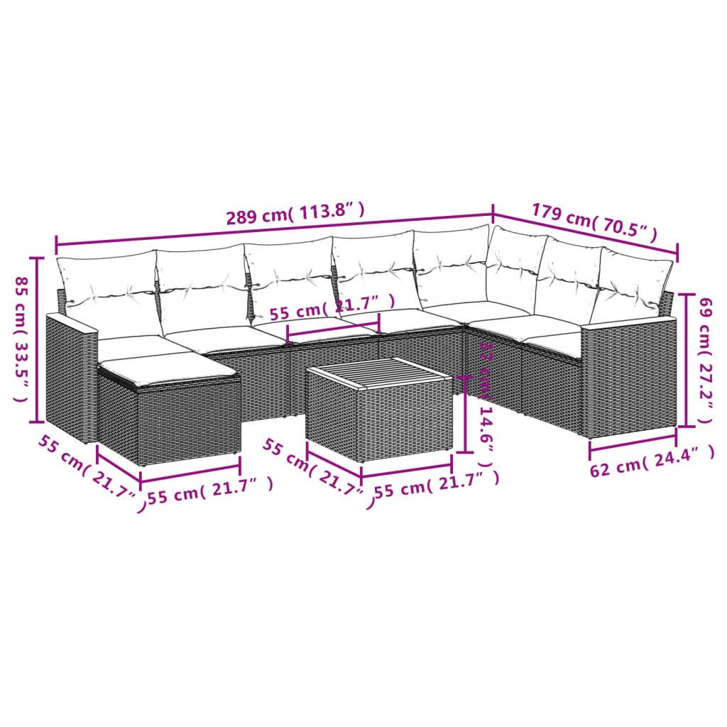 VidaXL Garten sofagarnitur poly-rattan  