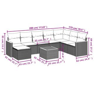 VidaXL Garten sofagarnitur poly-rattan  