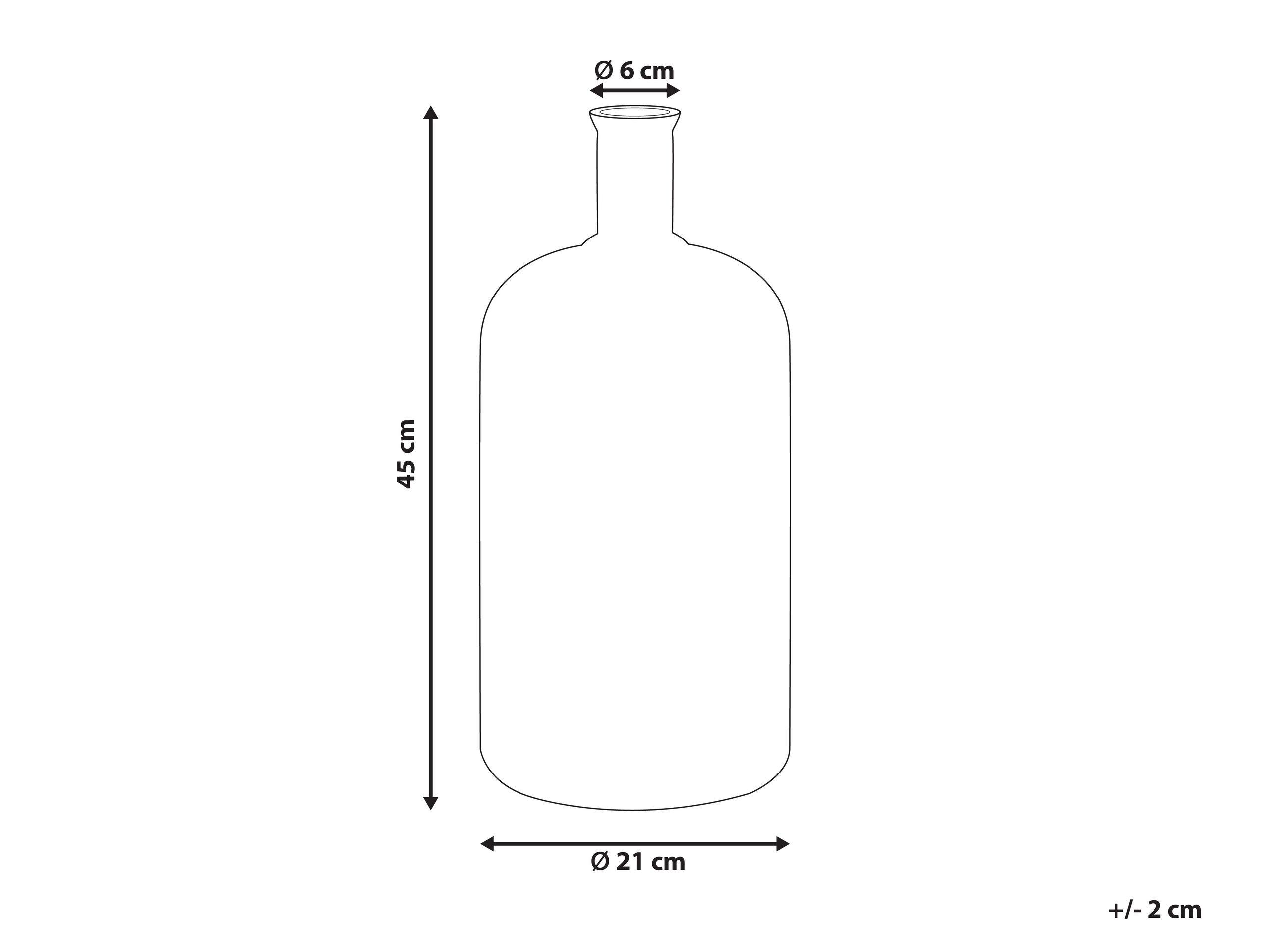 Beliani Vase à fleurs en Verre Moderne KORMA  