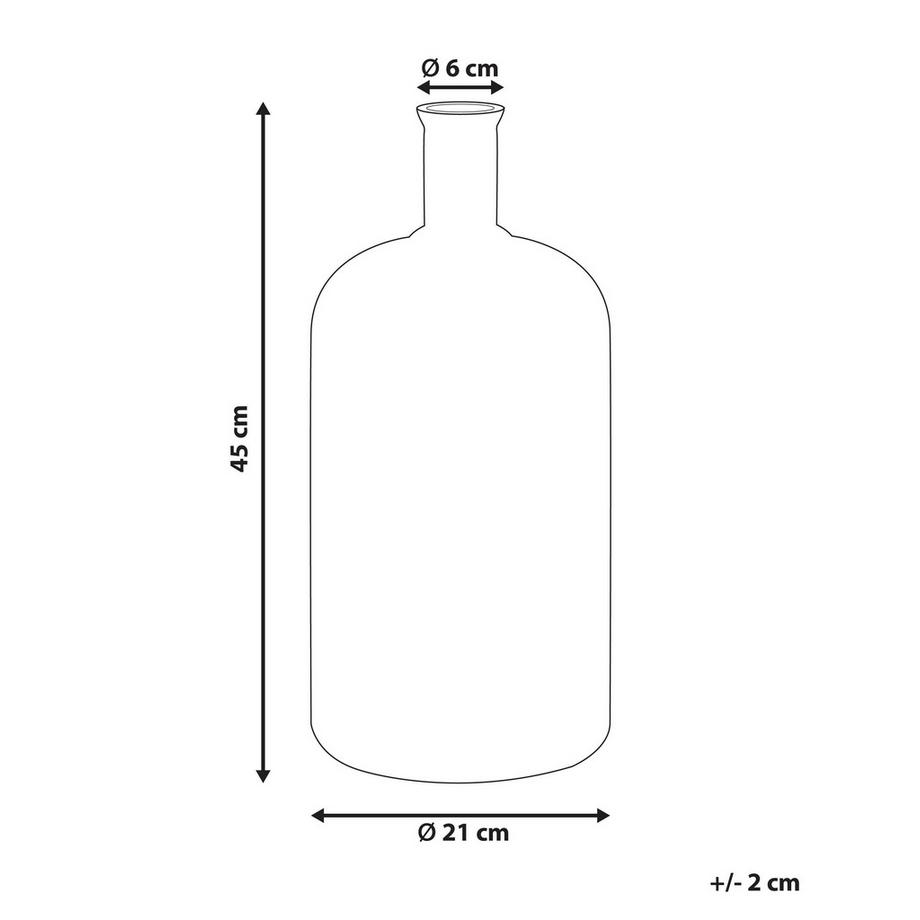 Beliani Vase à fleurs en Verre  KORMA  