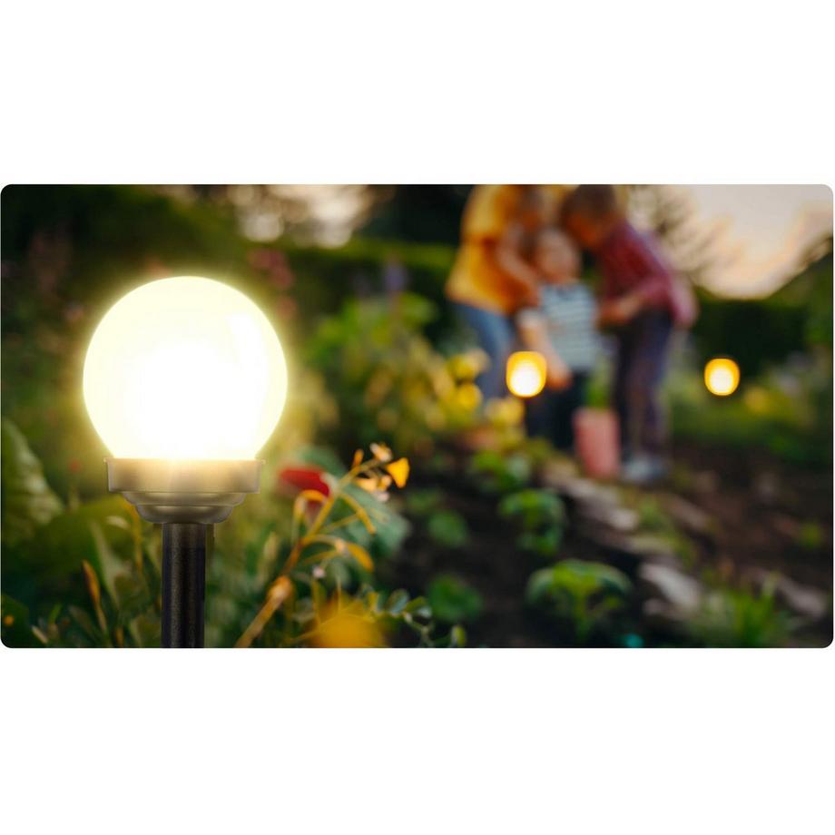 B2X Lampe solaire, boule blanche, 4 pcs. Ilumen LS-102  