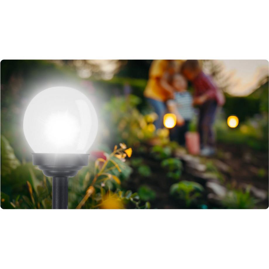 B2X Lampe solaire, boule blanche, 4 pcs. Ilumen LS-102  