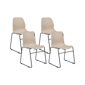 Lot de 4 chaises de conférence en Polypropylène Moderne PANORA