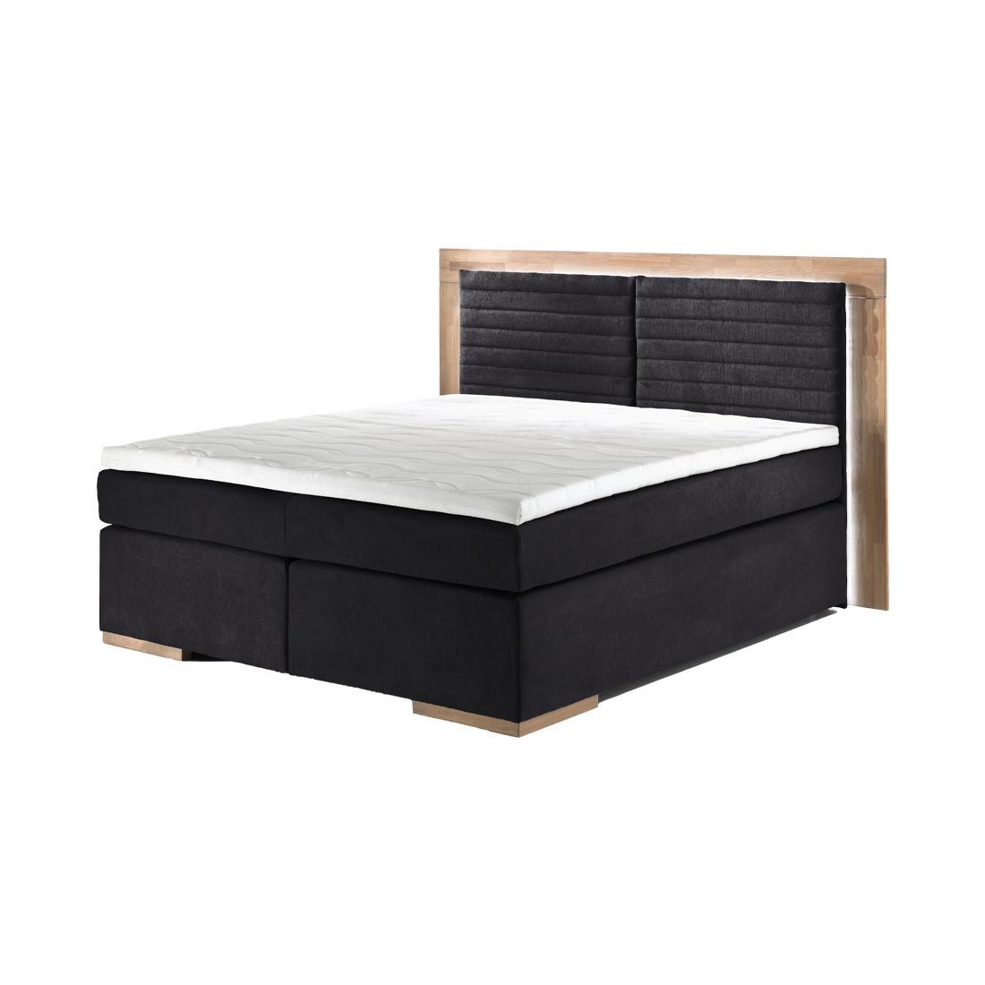 Naturoo Boxspringbett Marcel 160x200cm inkl. Premium Topper & LED Beleuchtung  