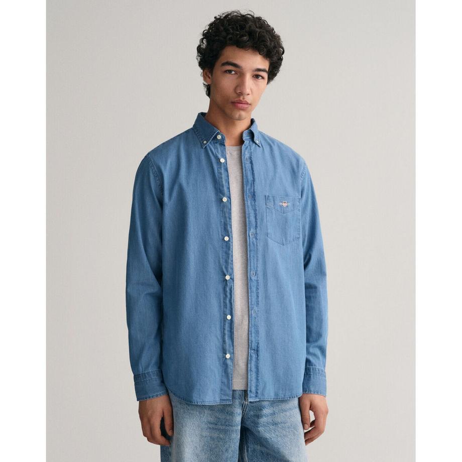 GANT Camicia Regular Fit Indigo  
