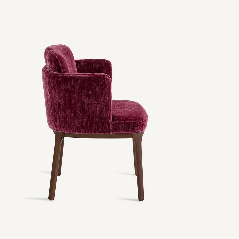AM.PM Tischsessel mit Walnussfuss und Samt  