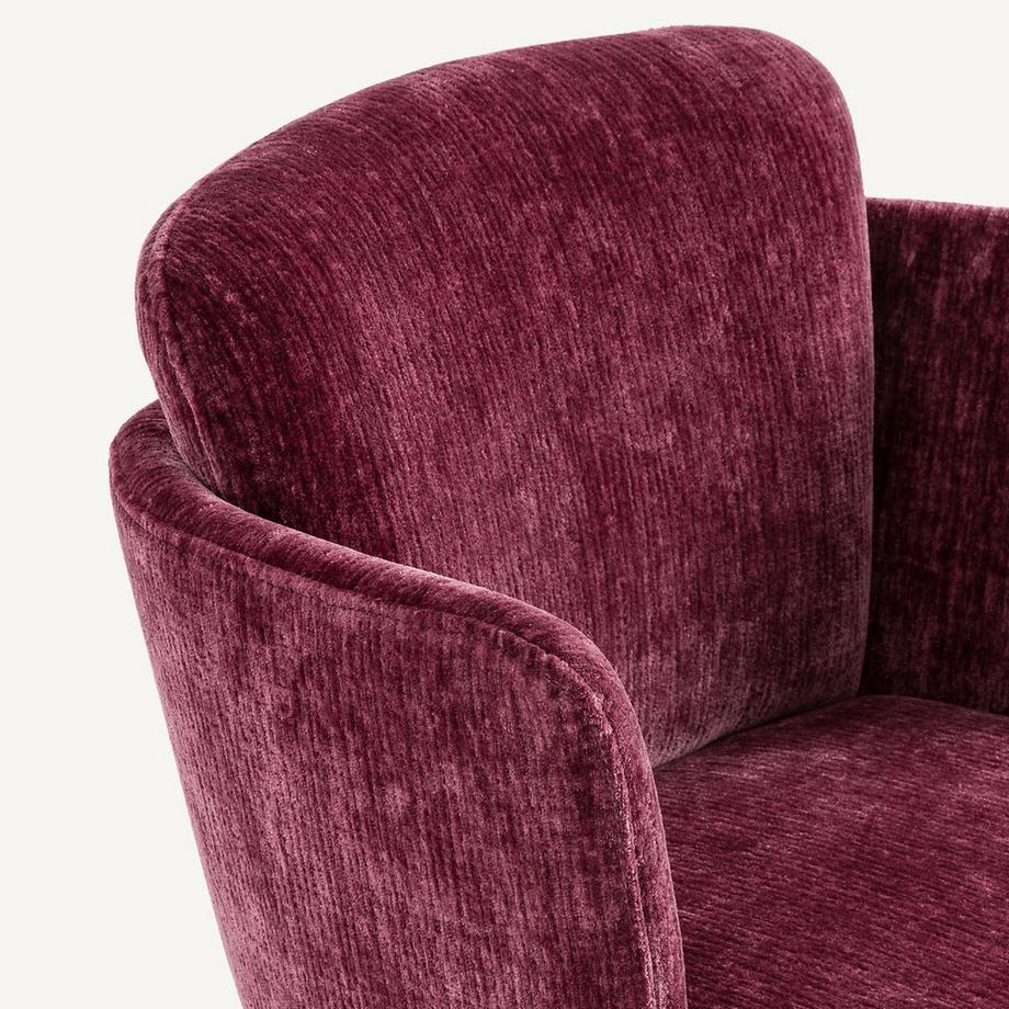 AM.PM Tischsessel mit Walnussfuss und Samt  