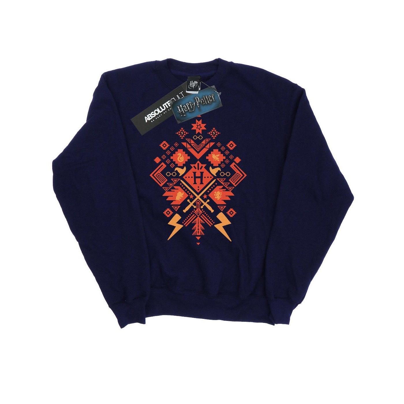 Image of Weihnachten Fair Isle Sweatshirt Aus Baumwolle Herren Marine S