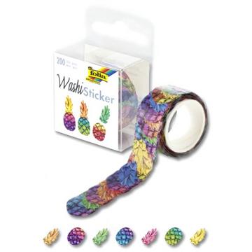 Folia Washi Sticker Dekorativer Aufkleber Papier Mehrfarbig 200 Stück(e)