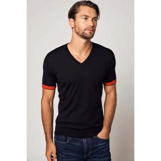 Bellemere New York  T-shirt a righe in cashmere a maniche corte 