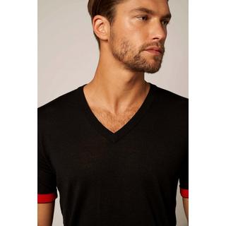 Bellemere New York  T-shirt a righe in cashmere a maniche corte 