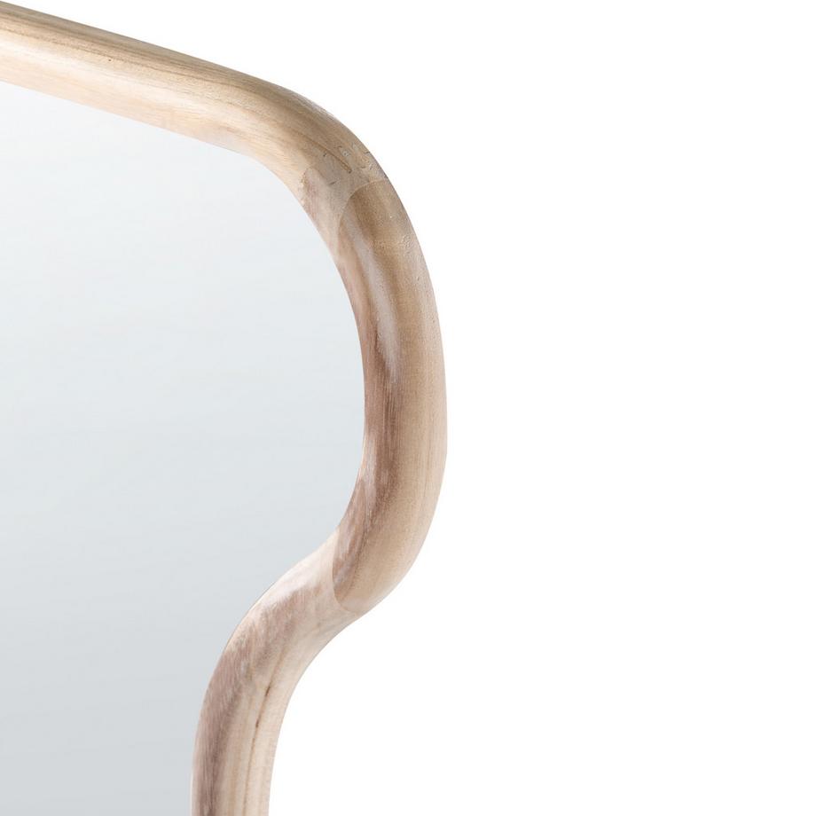 Beliani Wandspiegel aus Paulownia-Holz  MURAT  