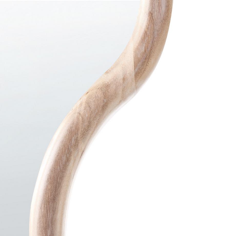 Beliani Wandspiegel aus Paulownia-Holz  MURAT  