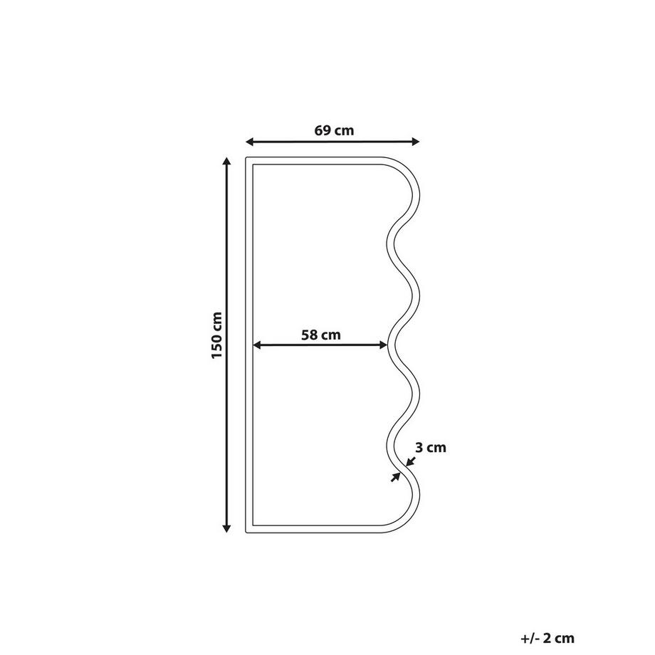 Beliani Wandspiegel aus Paulownia-Holz  MURAT  