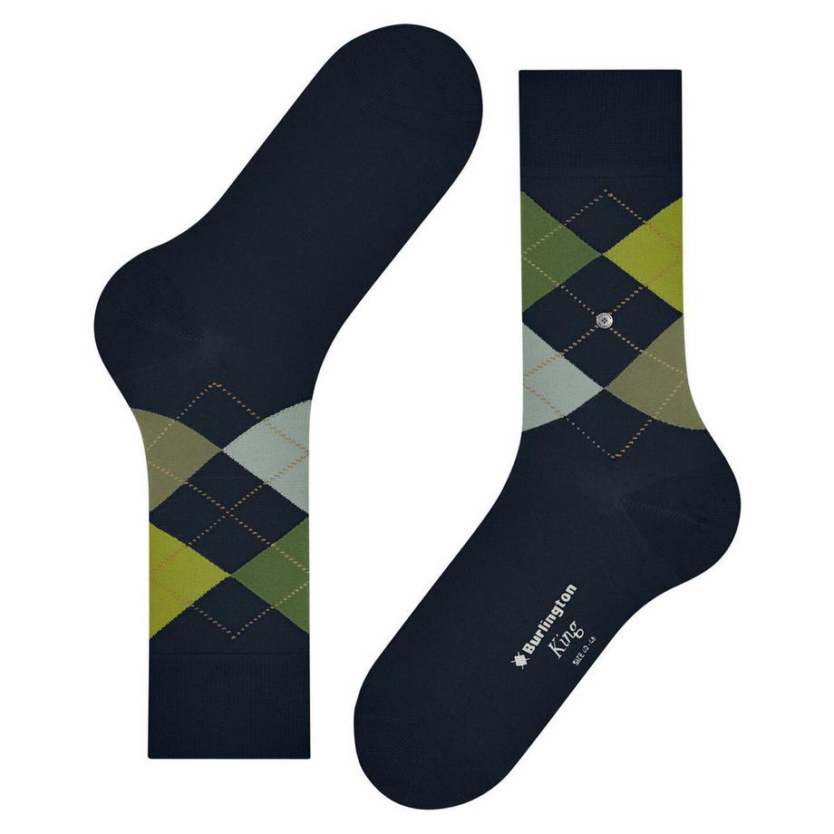 Burlington King Socken mit Argyle-Muster  
