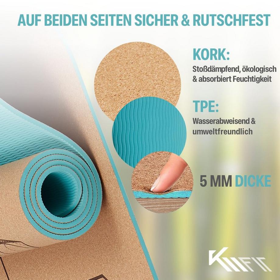 KM-Fit  Tapis de yoga TPE 5mm 