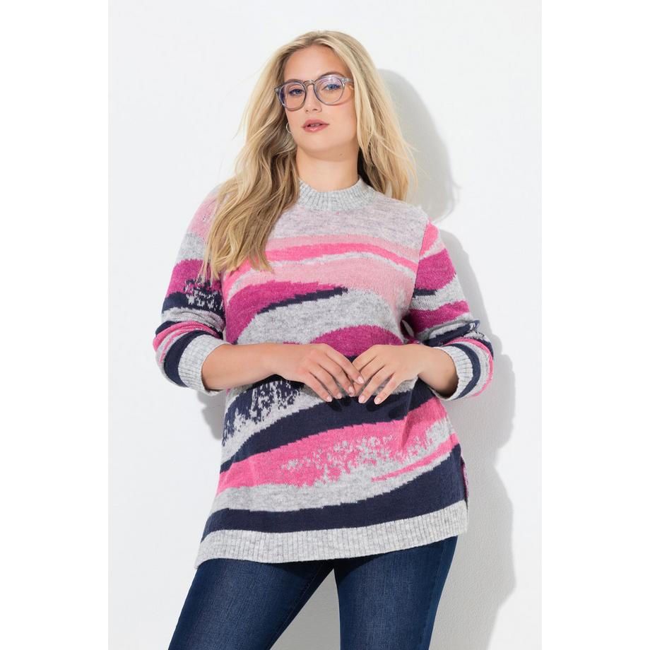 Ulla Popken Maglione lavorato a maglia girocollo maniche lunghe  