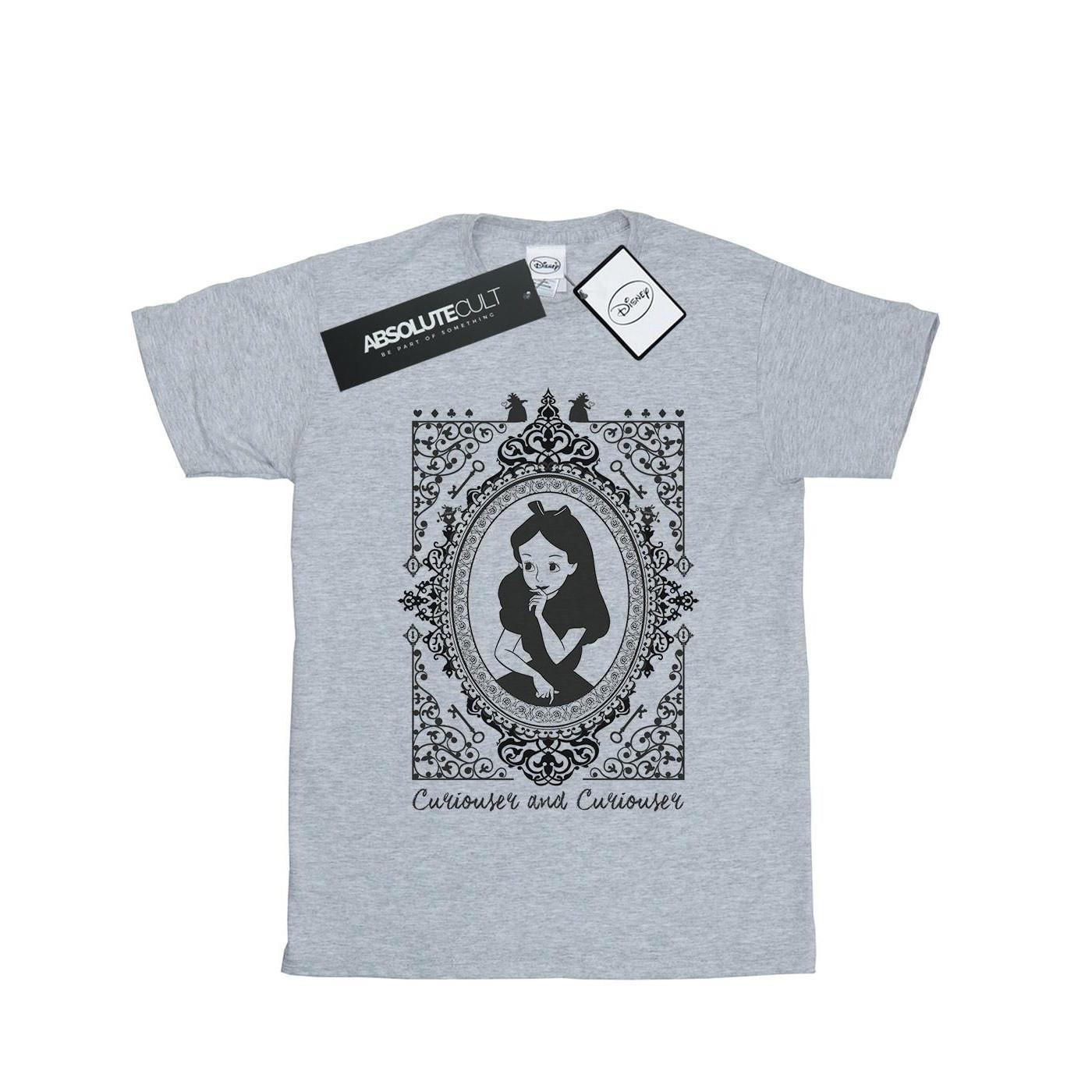 Image of Alice In Wonderland Frame Tshirt Unisex Grau 152-158
