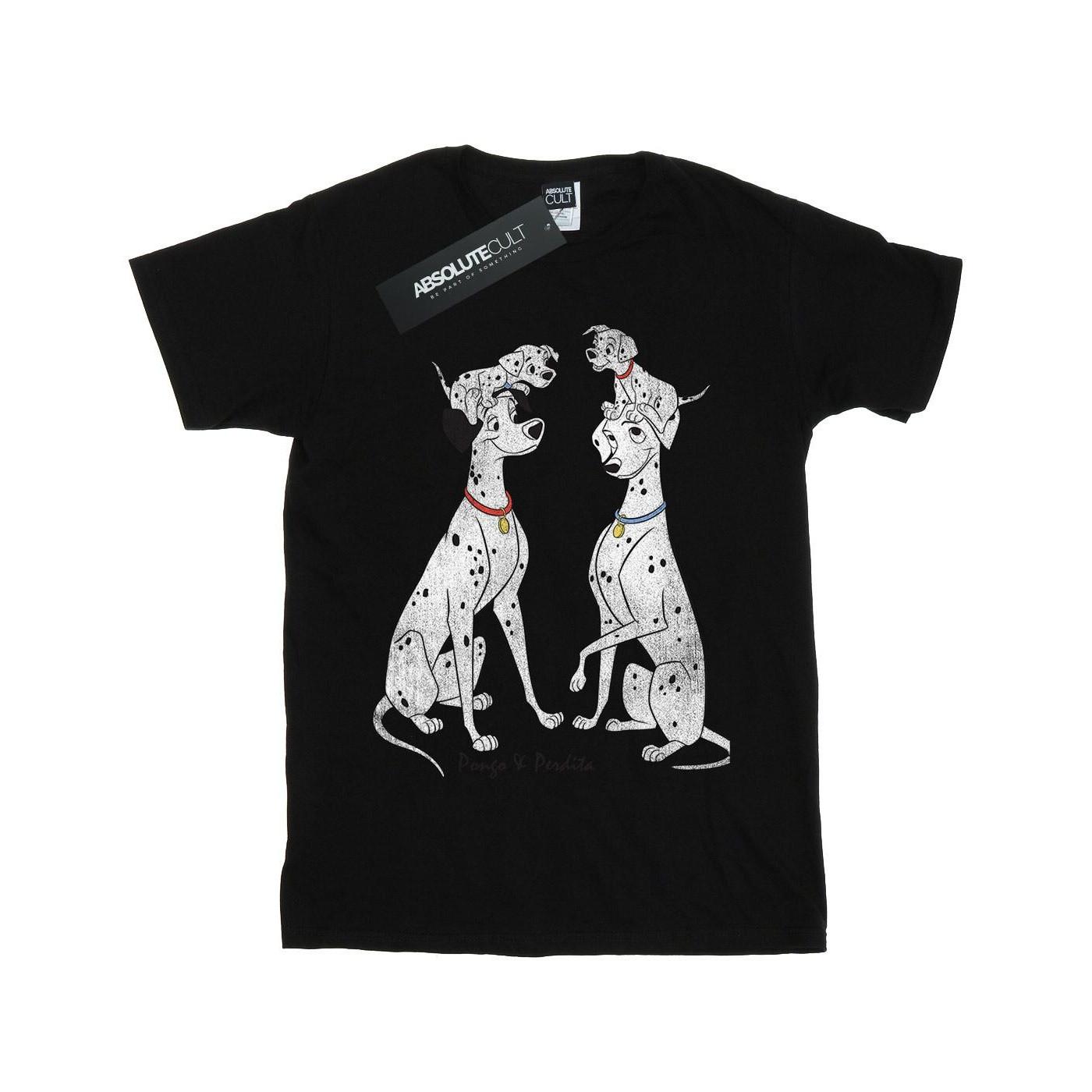 Image of 101 Dalmatians Classic Pongo And Perdita Tshirt Jungen Schwarz 116