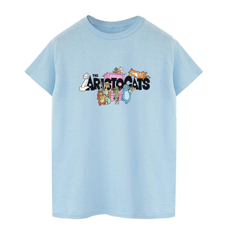 Image of Aristocats Logo Tshirt Damen Blau M
