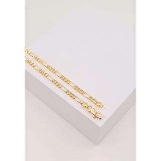 MUAU Schmuck  Collier Figaro Gelbgold 375, 4mm, 50cm 