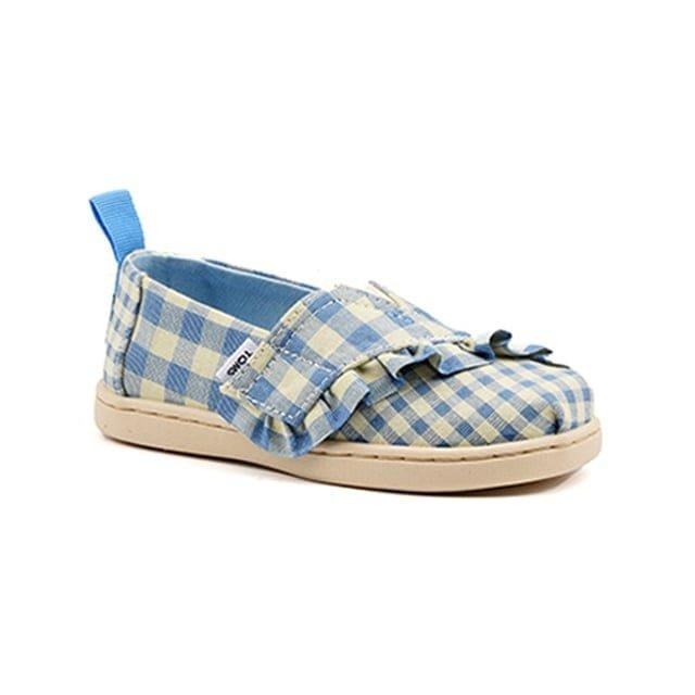 Image of Alpargata Gingham Ruffle-28.5 Unisex Himmelblau 28.5