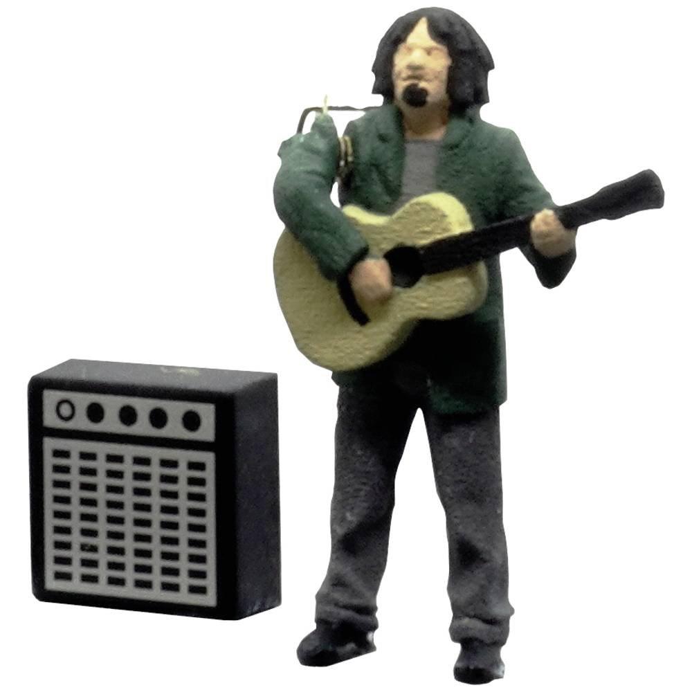 Image of H0 Strassengitarrist mit Verstärker, bewegt Multicolor