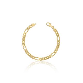 MUAU Schmuck  Bracelet Figaro Gelbgold 750, 5.2mm, 21cm 