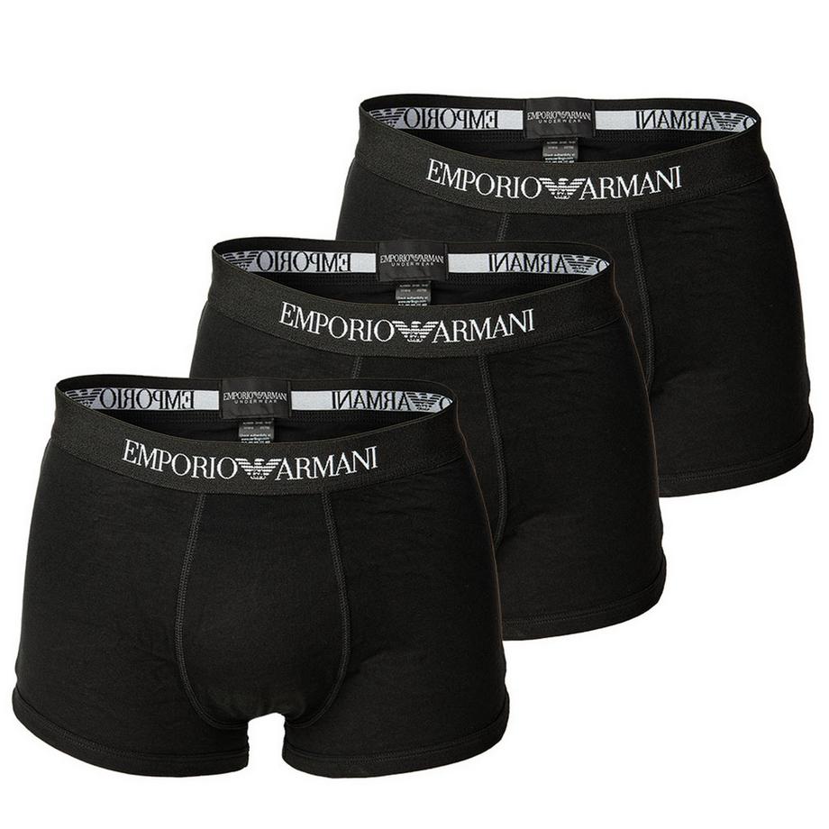 EMPORIO ARMANI Caleçons Boxers 3 Pièces Coupe Confortable  