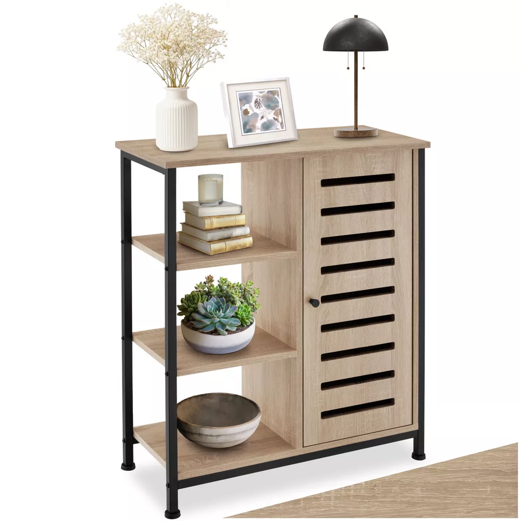 Tectake - Buffet  style industriel, 82 CM, Sable