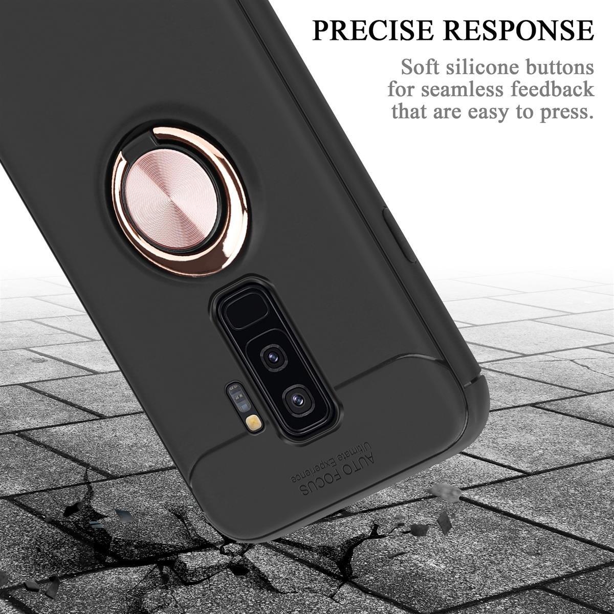 Cadorabo  Housse compatible avec Samsung Galaxy S9 PLUS - Coque de protection avec anneau de focalisation en silicone TPU 