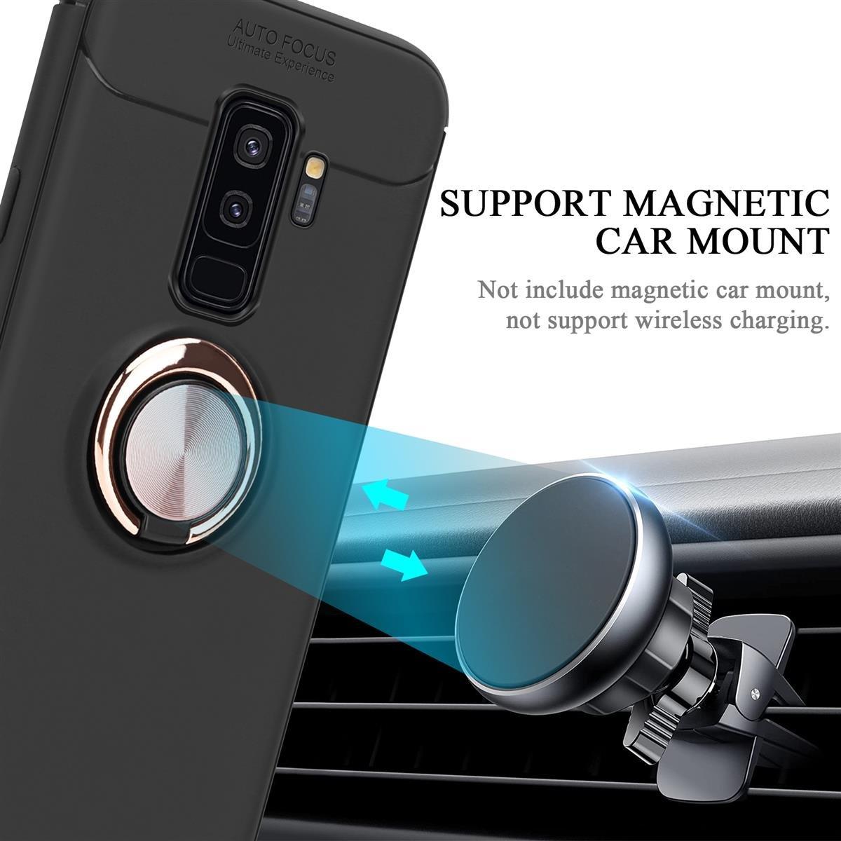 Cadorabo  Housse compatible avec Samsung Galaxy S9 PLUS - Coque de protection avec anneau de focalisation en silicone TPU 