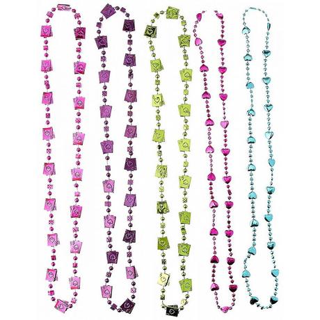 amscan  Perlenbesetzt Halskette, Teeparty 10erPack Kunststoff 