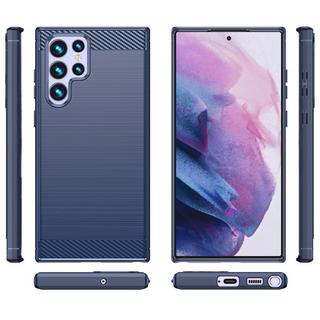 Cover-Discount  Galaxy S22 Ultra - Metall Carbon Look Hülle 