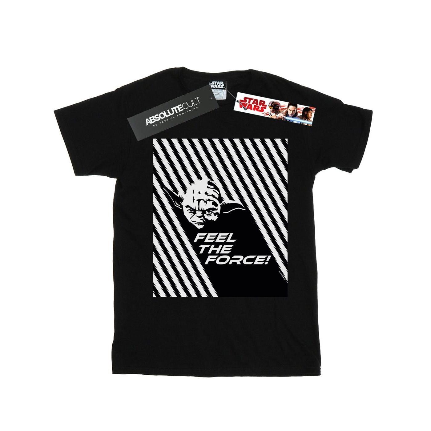 Image of Yoda Feel The Force Tshirt Jungen Schwarz 116