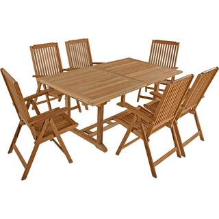 mutoni pleasure Garten Essgruppe Solo VIII Teak natur (7-tlg)  