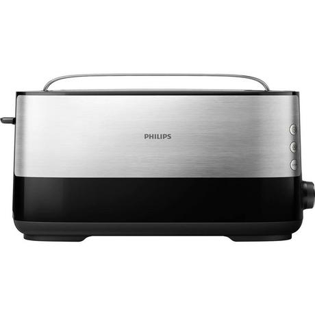 PHILIPS Viva Langschlitztoaster Edelstahl, Schwarz  